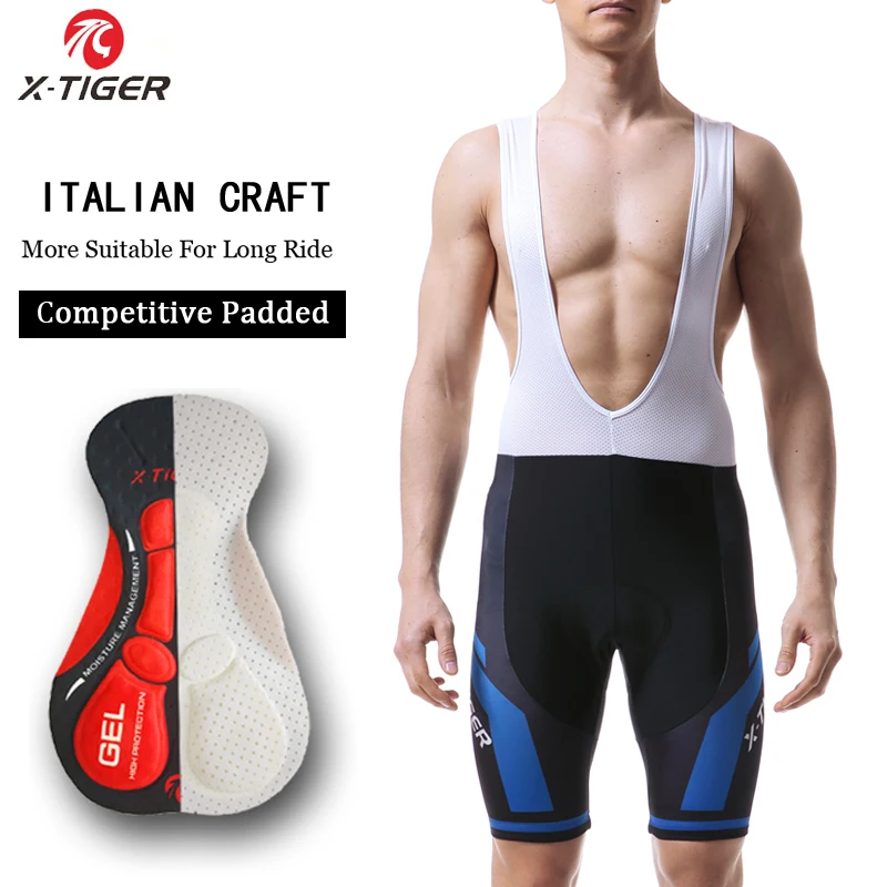 

X-Tiger 2019 Pro 5D Gel Padded Cycling Shorts Coolmax Bicycle Bib Shorts Cycling Bike Shorts Verano Culotes Ciclismo For Mans