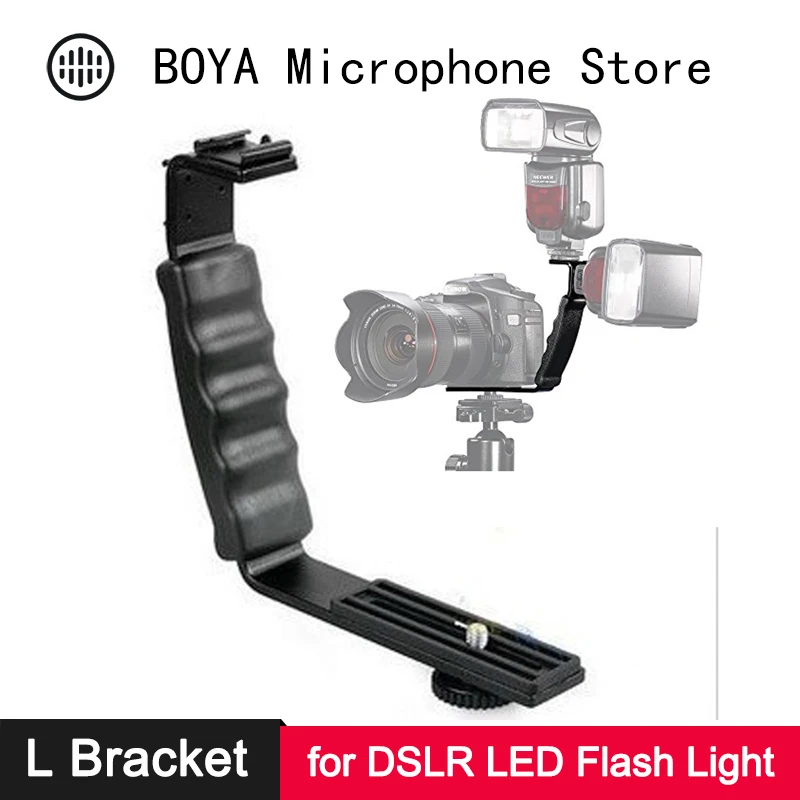 

Handheld Camera Cage Handle Grip 2 Shoe Mount Bracket for DSLR DV GoPro Smartphone Flash LED Light Microphone LCD Monitor Stand