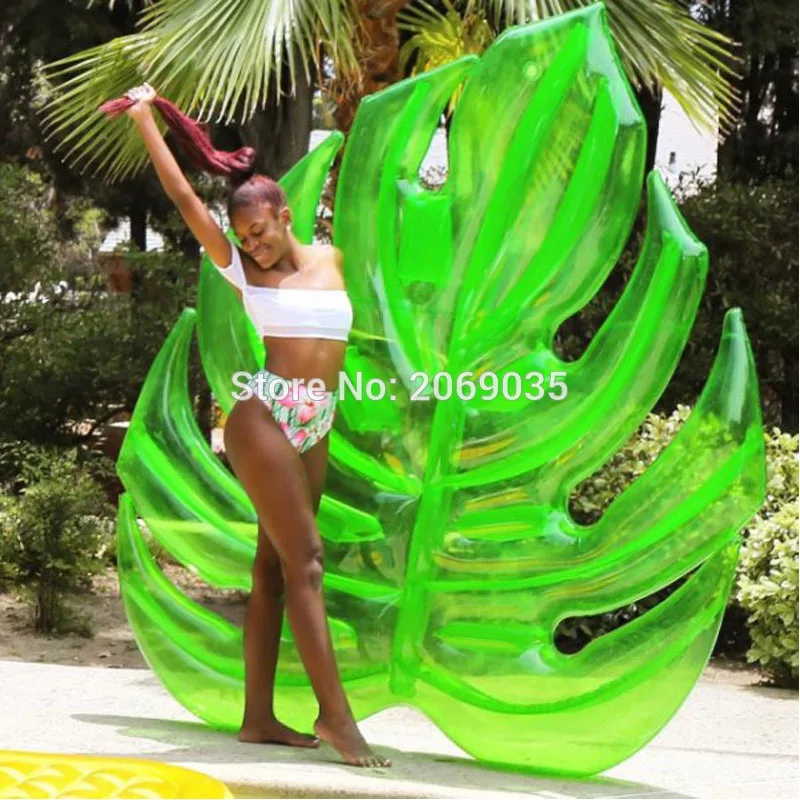 

180cm Giant Hawaii Palm Tree Green Leaf Inflatable Float Pool Raft Foliage Floats Water Party Toys Swimming Ring For Adult Child