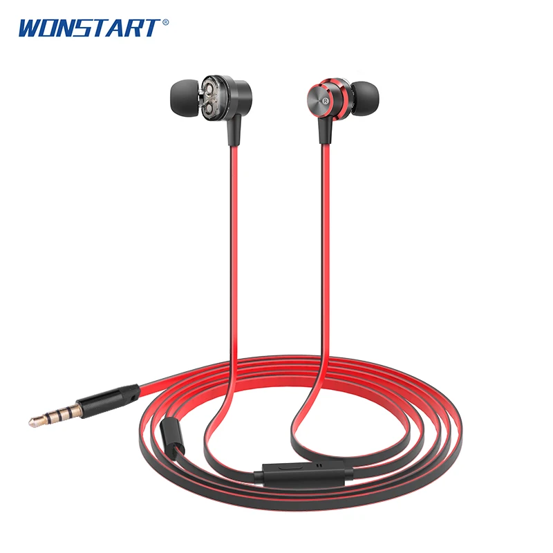 

2017 Wonstart IE05 Sport Magnet Headset 3.5 mm fone de ouvido In-ear Earbud Earphones With Mic For Cell Phone