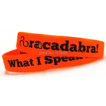 

200pcs Abracadabra What I Speak Is What I Create wristband silicone bracelets free shipping by FEDEX