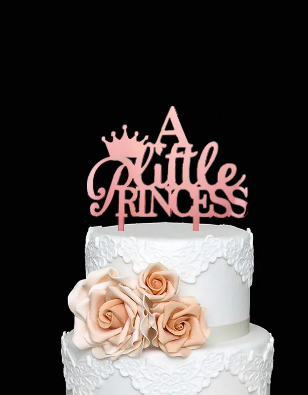 

A Little Princess with Crown Cake Topper for Baby Shower,Gender Reveal, Welcome Baby Cake Topper, Baby Birthday Party Decoration