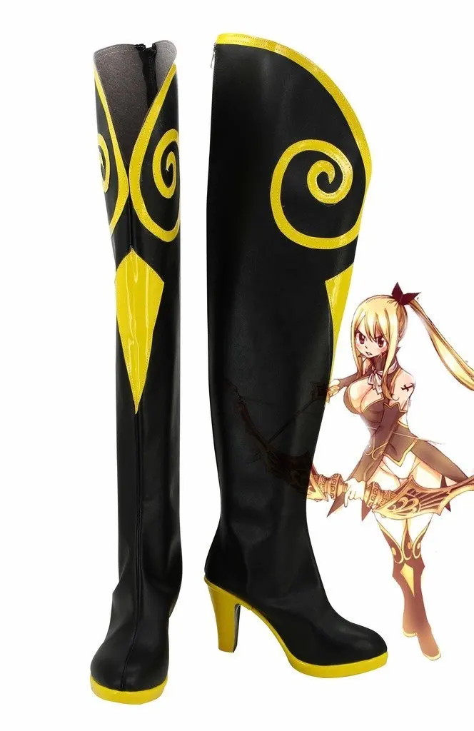 

Lucy Heartfilia Boots Cosplay Fairy Tail Lucy Cosplay Boots High Heel Shoes Custom Made Unisex Any Size