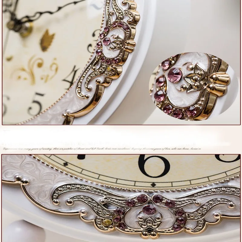  European Silent Bedroom Table Clock Modern Living Room Creative Desk Fashion Ldyllic Garden Sitting