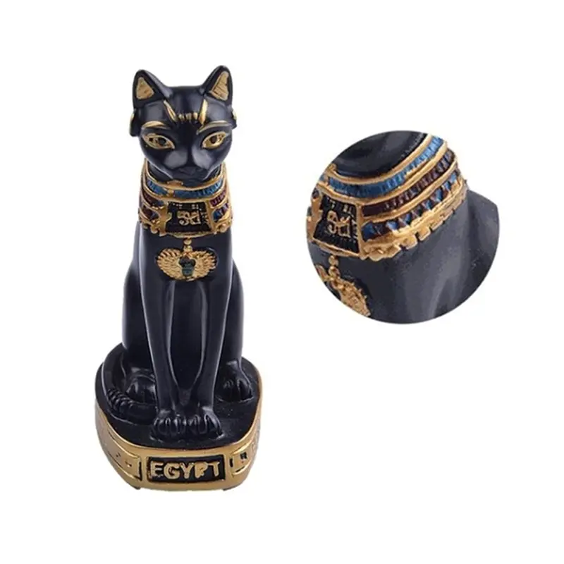 Креативные украшения из смолы египетский кот Бог, книжная полка, Настольная миниатюрная фигурка для кошки, аксессуары для домашнего декора, подарок на день рождения