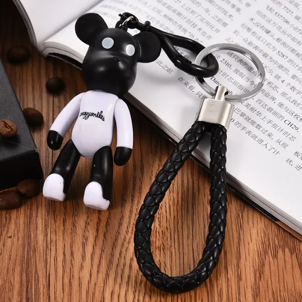 

2019 Fashion New Brand rubber Gloomy Bear Keychain Keyring For Women Bag Car Key Chain Trinket Jewelry Gift Souvenirs Llavero