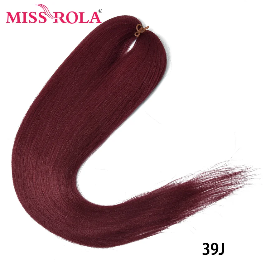 Miss Rola 24 Inches100 g Yaki прямые синтетические волосы для наращивания предварительно растянутые вязанные крючком огромные косы канекалон плетение волос - Цвет: T4/27/30