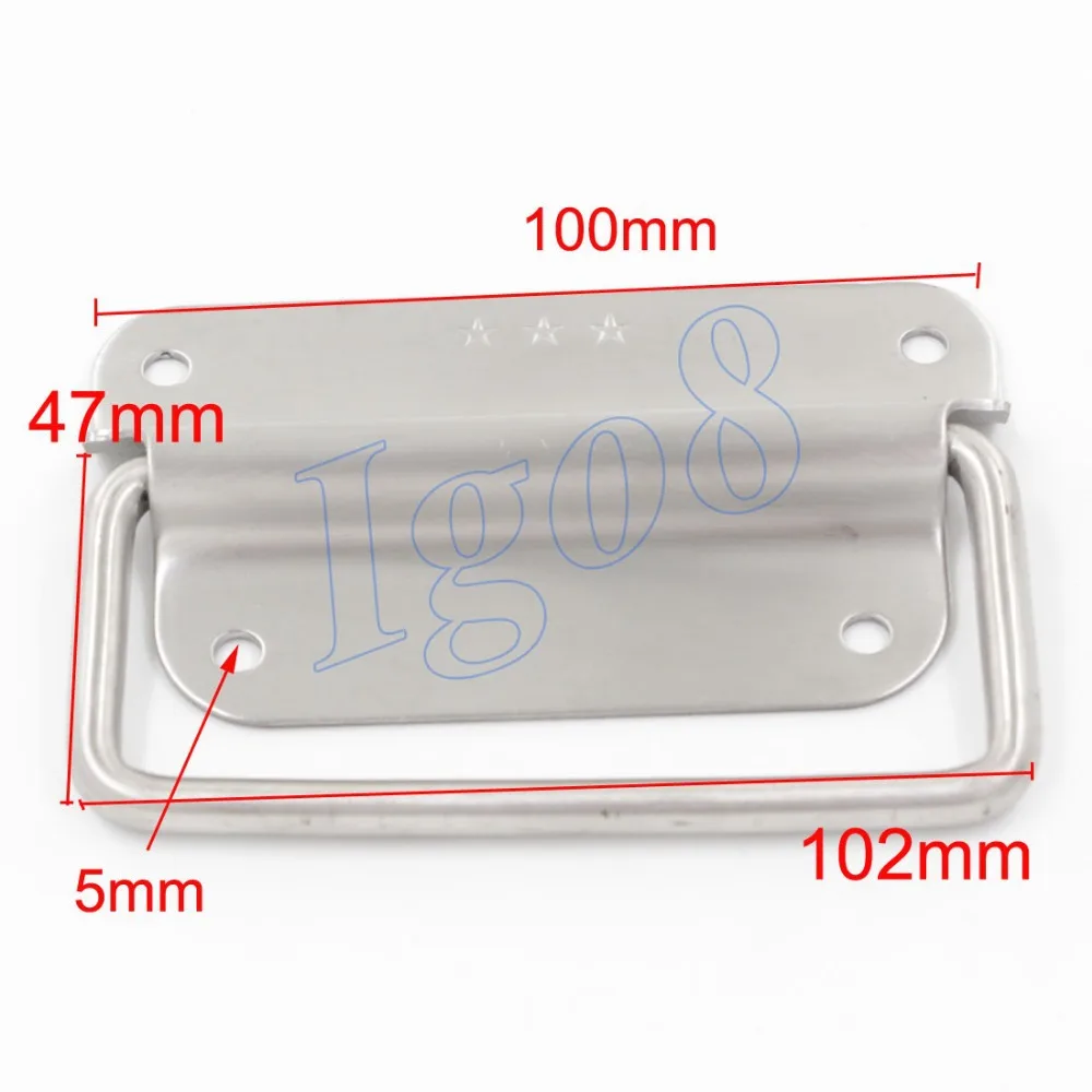 Large Stainless Steel Folding Pull 100mm Door Handles 2PCSin