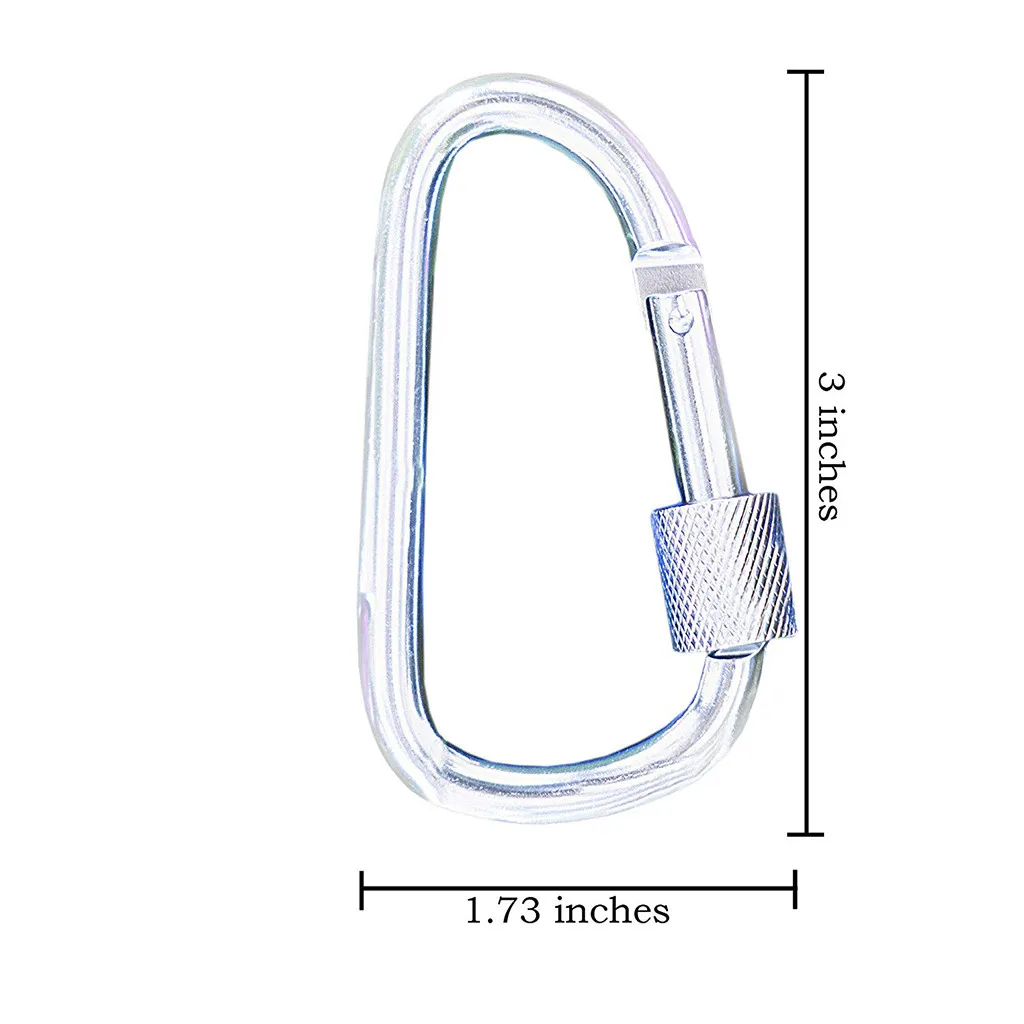 Многоцветный 3 дюймов блокировки кольцо в виде буквы D зажимы "медузы" Лучшее для кемпинга на открытом воздухе рыболовный крючок бутылка для воды с пряжкой дорожный набор инструментов 5,30