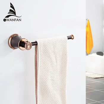 

Towel Ring Luxury ORB Wall Mounted Black Towel Holder for Bathroom Accessories Solid Brass Bath Towel Bar Towel Rack 5507