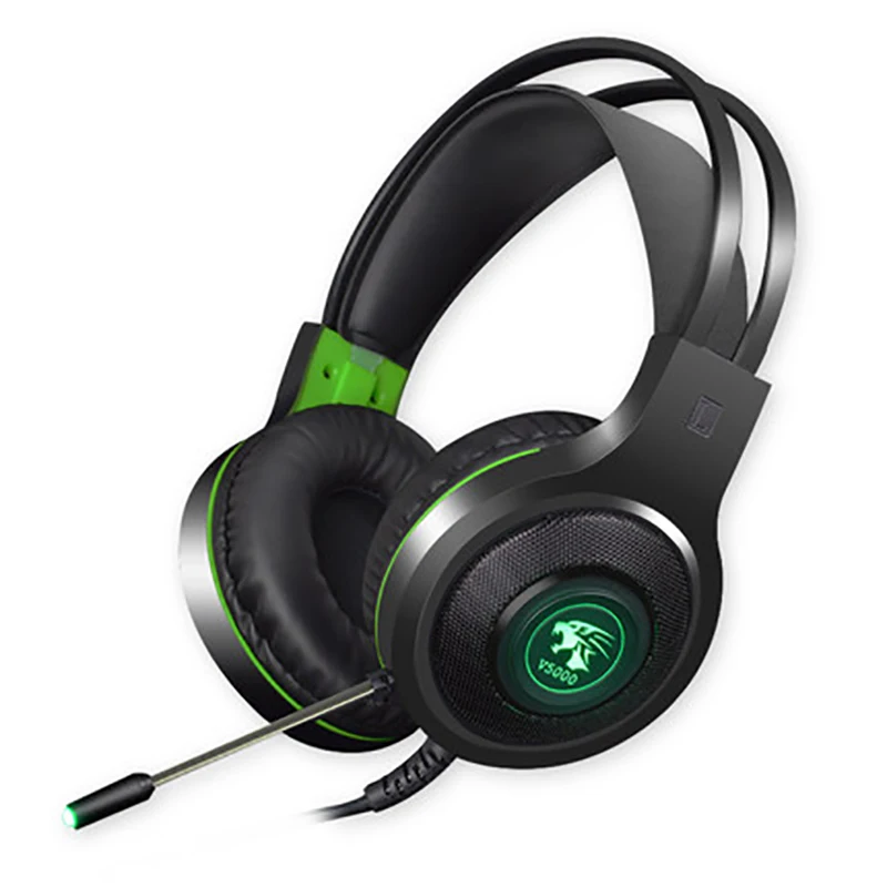 Earphones Gaming Headset gamer wired game Headphones luminous headphone with microphone LED For Computer PC | Электроника