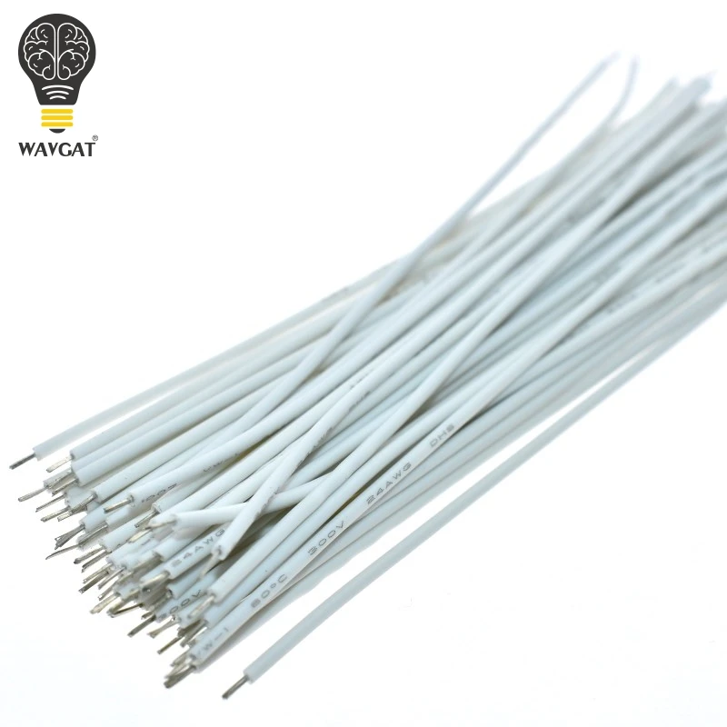 100 шт. олова плакированная макетная плата кабель для пайки ПП 24AWG 10 см