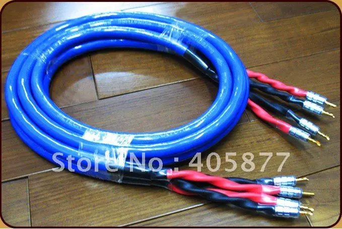 

pair Hifi audio Silver-Gold LS-180 G5 audiophile Speaker Cable