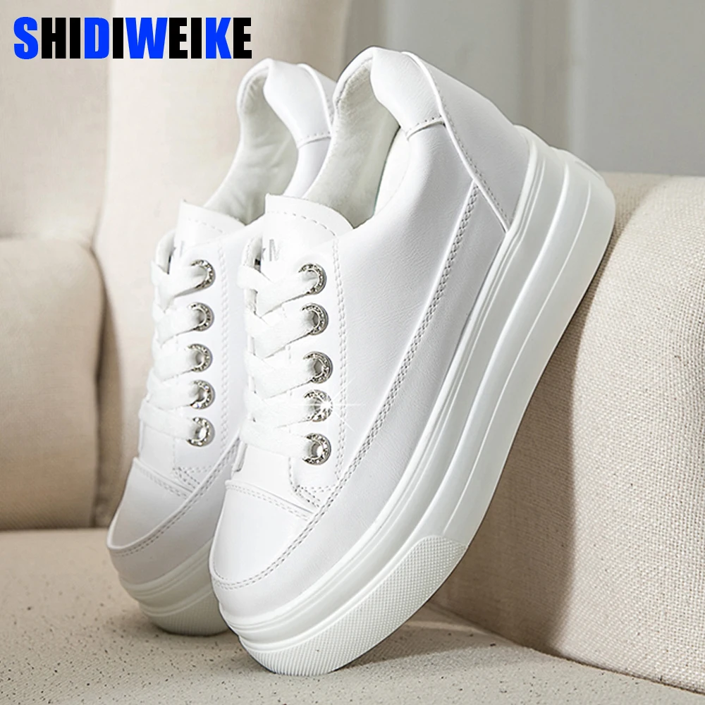 2021 Platform Sneakers New Spring Women Shoes For Woman Casual Shoes Wild Platform Heels Female Leisure Women White Sneakers