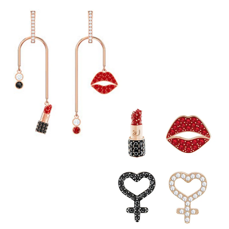 

Kaliyah 100% Llipstick Silver 1:1 Original Has The Type Of High Quality Lips Earring Jewels Free Mail Women