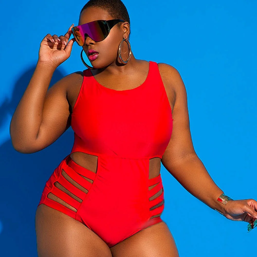 plus size swimsuit bandage 012