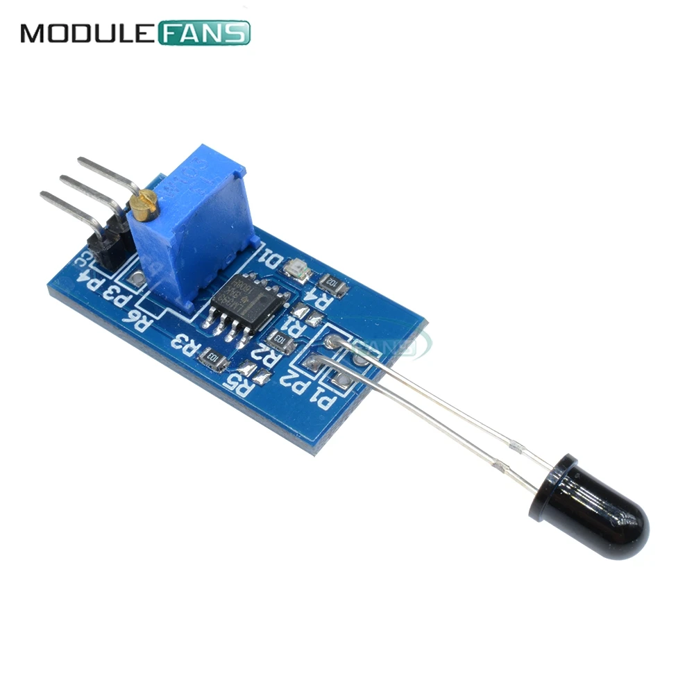 Flame Sensor Module Board Wavelength 760nm 1100nm LM393 IR Temp Diy Electronic Kit Pcb Board|Интегральные схемы| |