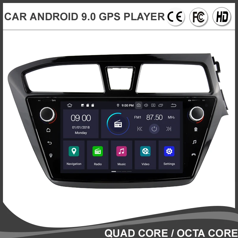 8''IPS Android 9.0 Octa Core Car DVD GPS Player For Hyundai I20 Right Driver Stereo Multimedia Auto Radio Navigation BT Wifi Map