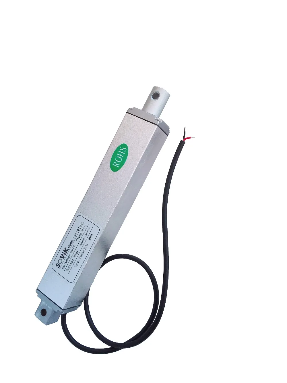 

12V 24V Micro Linear Actuator 50mm 2 inch Stroke Electric DC Motor High Speed 16mm per sec Max 200N Load Built in Limit Switch