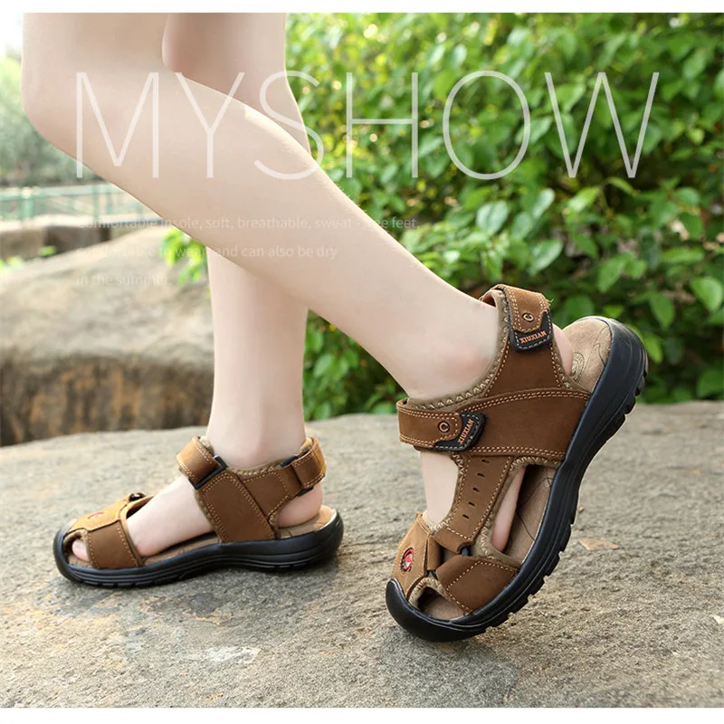 Genuine Leather 2019 Summer New Kids Shoes Boys Sandals Non-slip Boy Shoes Soft Sole Fashion Children Beach Sandals 31-37 Genuine Leather 2019 Summer New Kids Shoes Boys Sandals Non-slip Boy Shoes Soft Sole Fashion Children Beach Sandals 31-37