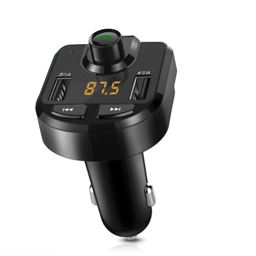 Fm-передатчик BT36 Bluetooth Handsfree автомобильный комплект аудио mp3-плеер 3.1A Адаптер зарядного устройства с двойным USB тестер напряжения вольтметр