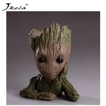 

[Hot]Tree Man Anime Action Figure Dolls Penholder Guardians of The Galaxy 2 Model Hero Pen Pot And Flower Pot Toys GrootINGtoy