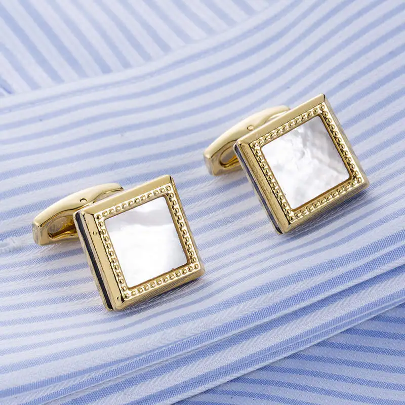 

New Top Quality Mother Pearl Cufflinks Gemelos Cuffs Fashion Lawyer Cuff links 10199