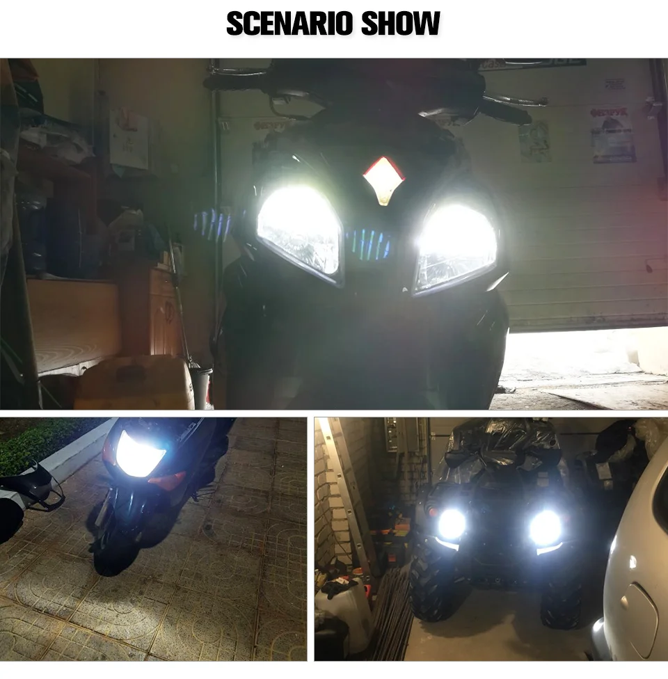 VooVoo Car Light BA20D  H4 LED HS1 COB Motorcycle Bike HiLo Headlight Lamp Bulb DC9-32V 6000K 8W Motorcycle Headlamp Bulbs   _01 (8)