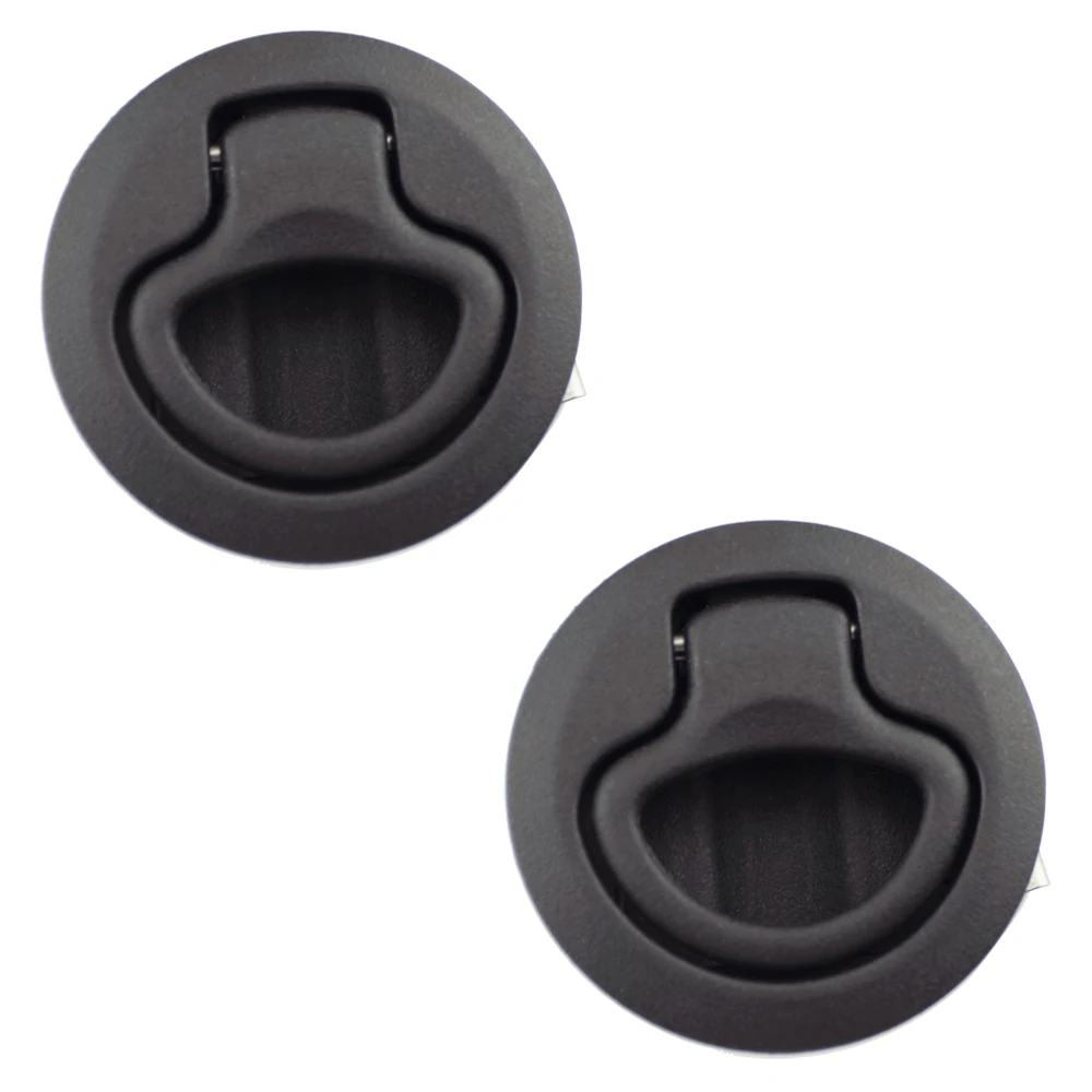 1 Pair Marine Slam Latch Black Deck Door Pull Round Non Locking Locking