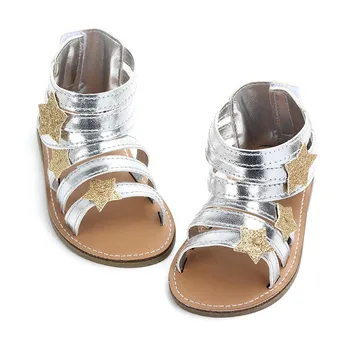 

Summer Shine Star Baby Moccasins Soft Non-slip Crib Infant Girl Shoes Sandal Baby Girls Sandals 0-18M
