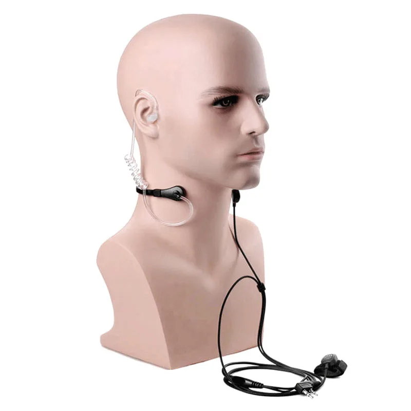

Vineyuan Universal Throat Vibration Mic Headphone With Acoustic Air Tube 2 Pin K Plug PTT Earbud Headphone For Baofeng Kenwood