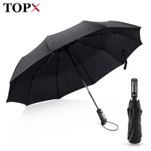 Automatic-Umbrella Parasol Rain Folding Wind-Resistant Windproof Women Luxury Coating