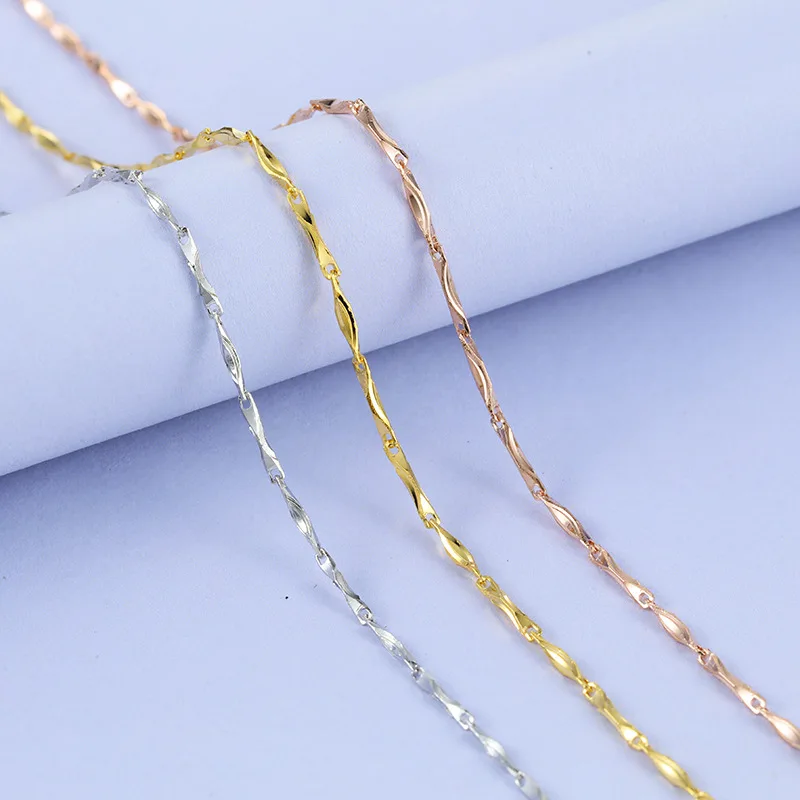

S- S925 silver Yuanbao fashion sterling silver necklace Korean silver jewelry chain wholesale silver