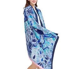 Женский пляжный шарф в стиле бохо с принтом и шалью в этническом стиле YA88