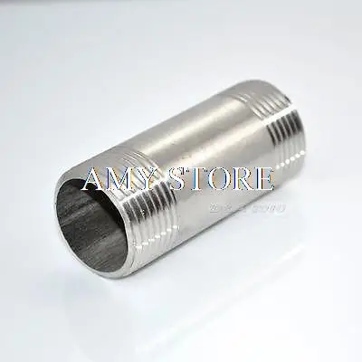 BSP 1-1/" Male x 1-1/4" Male 304 нержавеющая сталь Резьбовая Труба Длина фитинга 200 мм