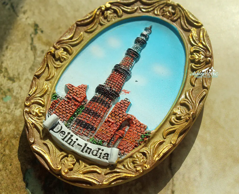 Qutab Minar, India Delhi Tourist Travel Souvenir 3D Resin Decorative