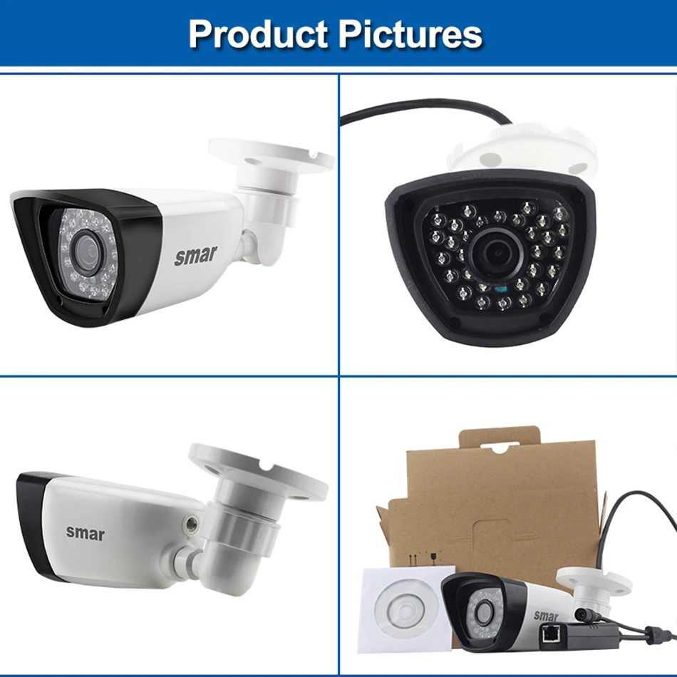 HD 720P 960P 1080P Megapixel POE IP Camera 30PCS LED IR Night Vision Outdoor Bullet IP Camera (3)