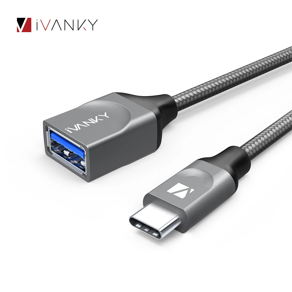 

[Lifetime Warranty] iVANKY USB C Adapter for Huawei P20, Type C to USB Female Adapter, 5Gbps Thunderbolt Adapter for MacBook Air