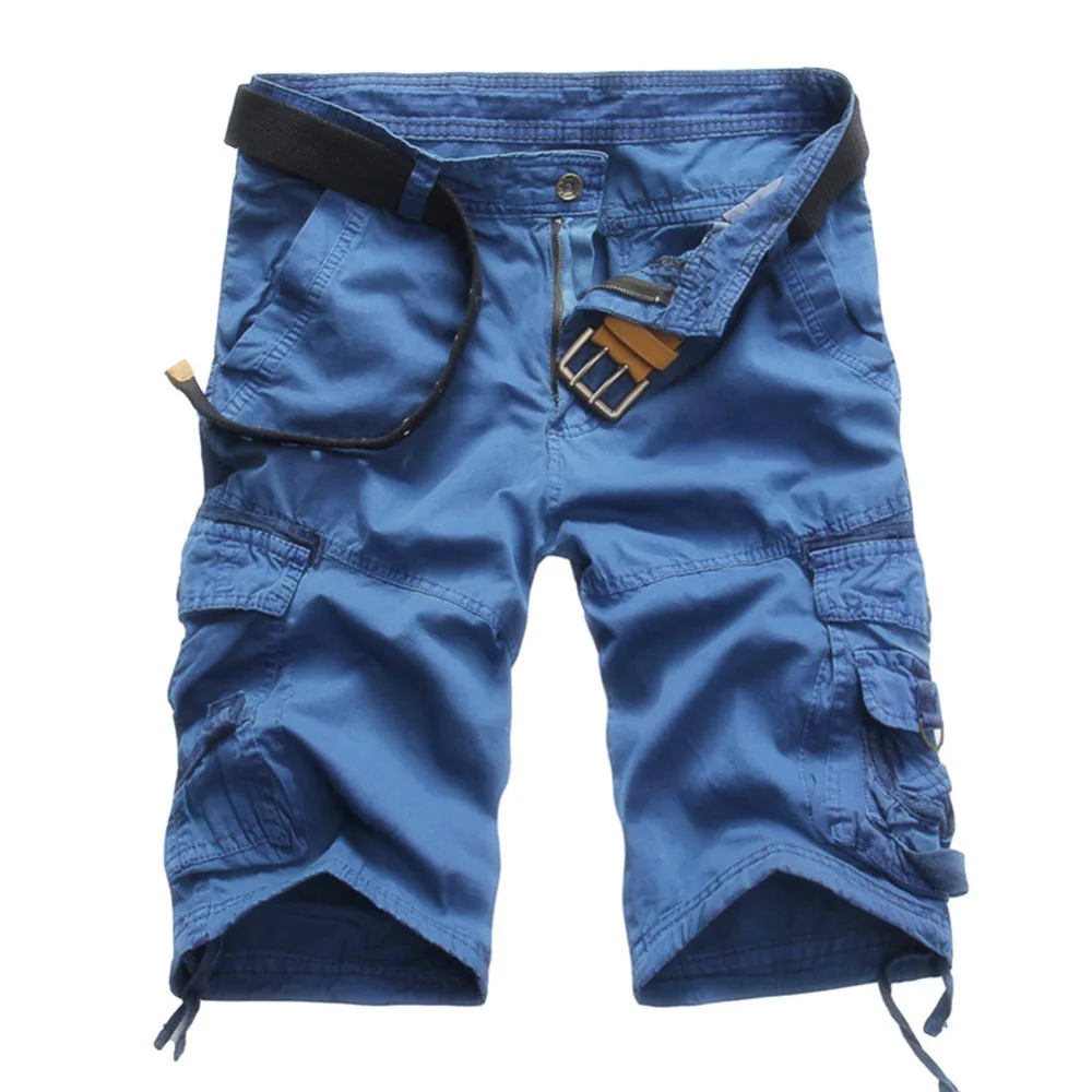 2018 Для мужчин брюки-карго Шорты для женщин Повседневное свободные камуфляж Военная Униформа Короткие штаны мужские летние по колено
