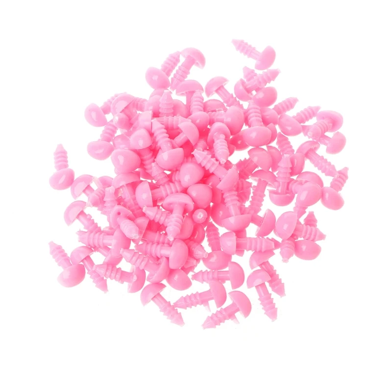 

HBB 100Pcs Plastic Safety Triangle Velvet Noses For Animal Puppet Teddy Bear Doll Triangular Pads