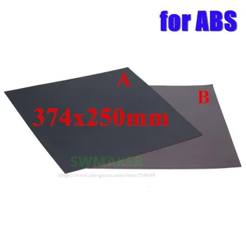 

374x250mm New For ABS Magnetic Print Bed Tape square Print Sticker Flex Plate for craftbot 3 3D Printer