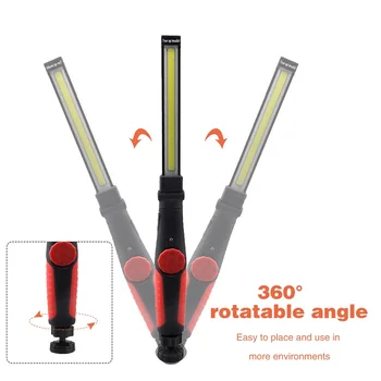 

USB Rechargeable Working Light LED Torch Car COB Magnetic Repair Lamp Camping 410 lumens Multifunction Portable