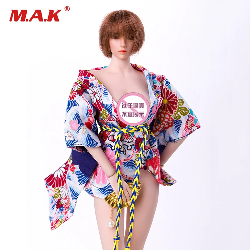

Red yellow 1/6 Short Kimono pajamas SHI Bathrobe Japanese Clothes F 12'' Female Figure 1/6 Scale Action Figure Accessories