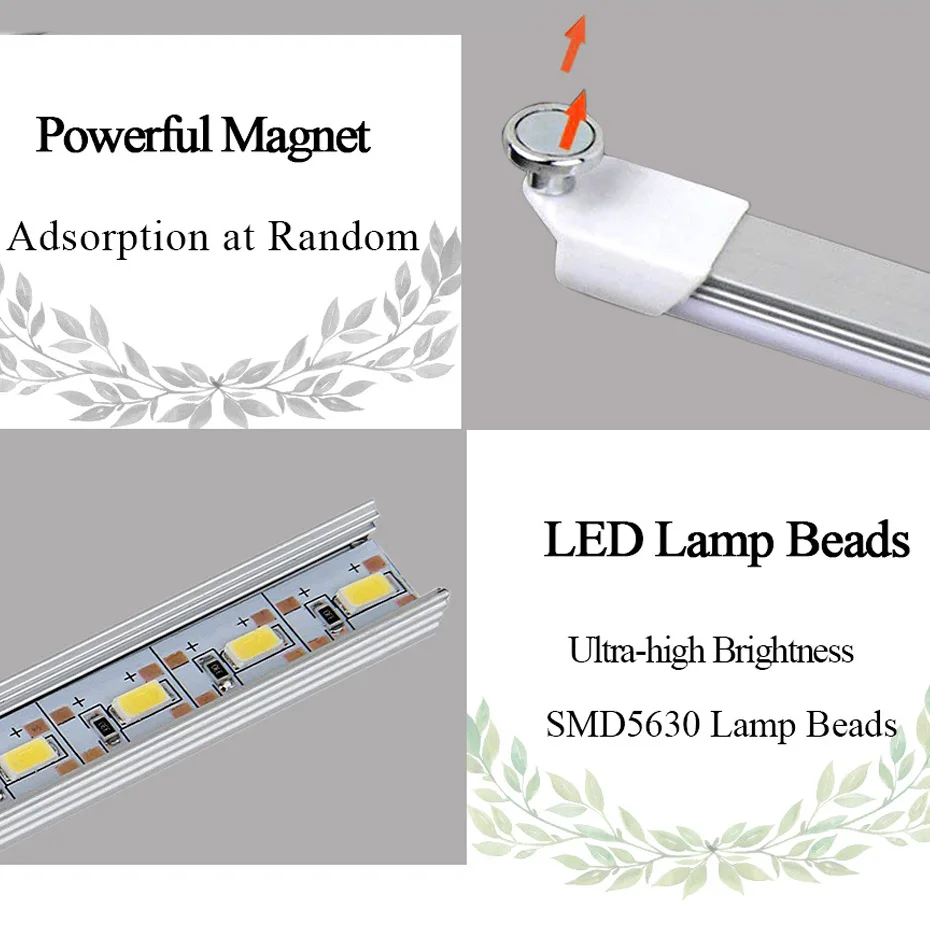 Светодиодная панель 2835SMD с USB 3 Вт 5 15/24/48 светодиодов алюминиевая настольная лампа