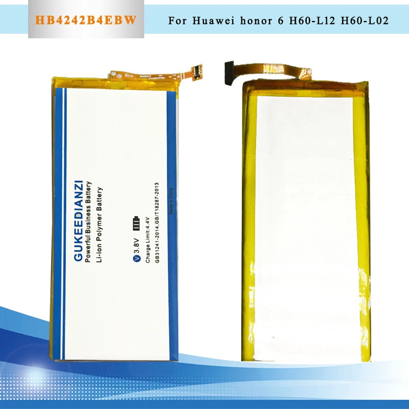 

GUKEEDIANZI HB4242B4EBW Phone Replacement 100% New Battery 3100mAh For Huawei honor 6 H60-L01 H60-L02 H60-L11 H60-L04 H60-L12