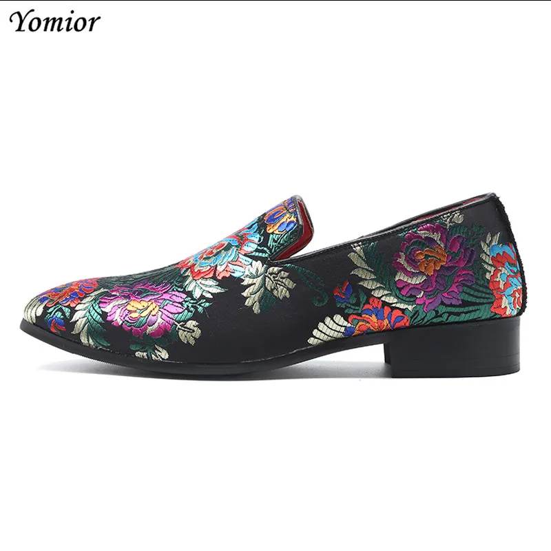 Yomior/Винтажные Модные мужские повседневные модельные туфли; мужские офисные туфли на плоской подошве; итальянские лоферы; большие размеры; свадебные брендовые туфли; Sapatos Social