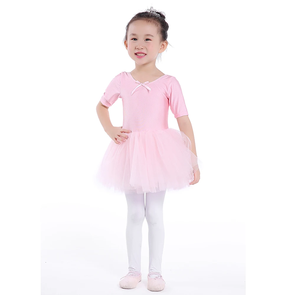 NWT Girls//Kids//Childs Tutu Dance Ballet Dresses Leotards Long Sleeves Pink 2-6T