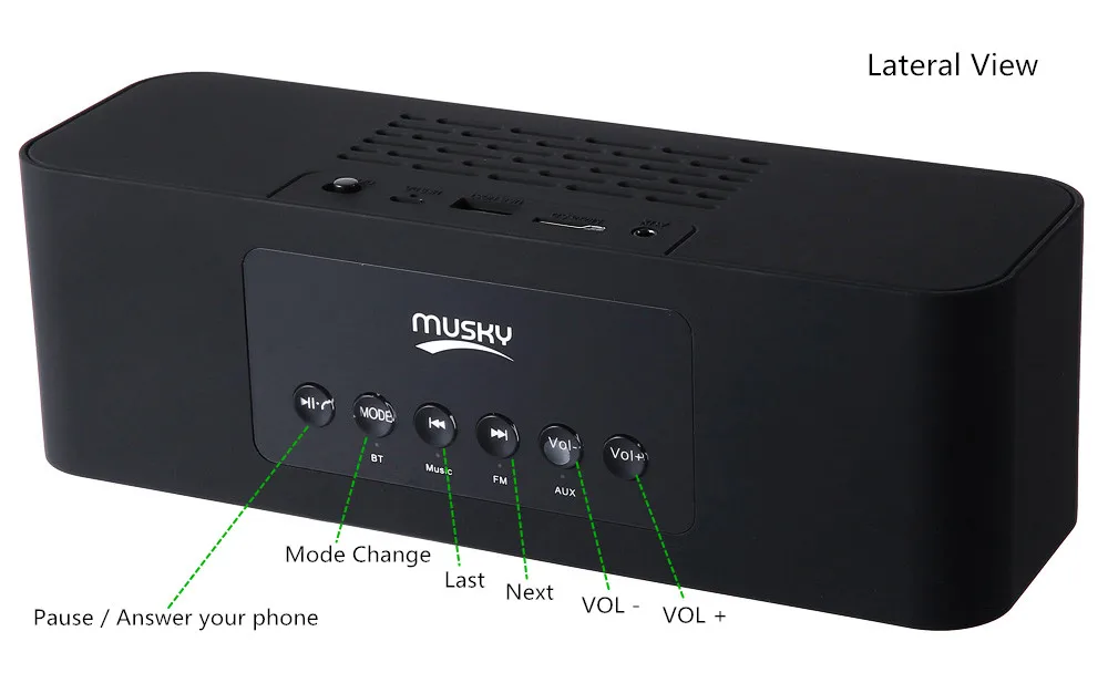 Мускусный DY22 мини-динамик 2 в 1 Мини беспроводной Bluetooth FM радио динамик портативный динамик поддержка USB FM радио TF карта