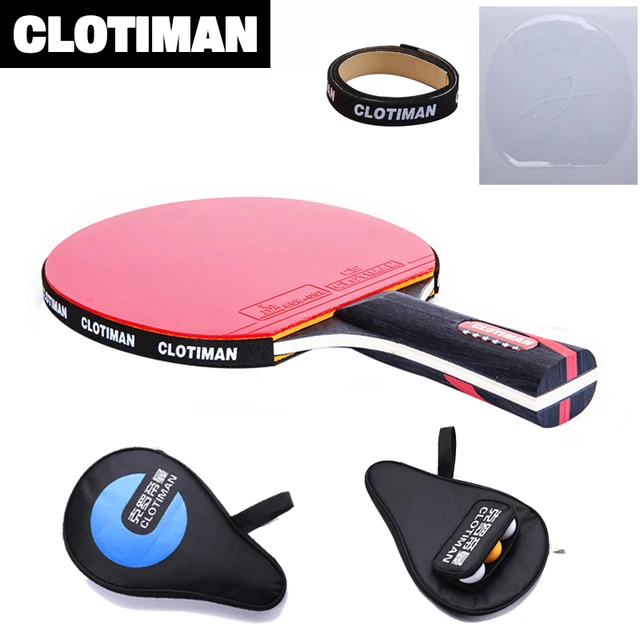 Tennis table racket wood plus carbon fiber offensive long handle short handle horizontal grip