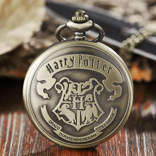 Harry Potter Theme Pocket Watch Bronze Hogwarts Magic School scuola Pocket Watch Harry Potter Theme Pocket Watch Bronze Hogwarts Magic School scuola Pocket Watch